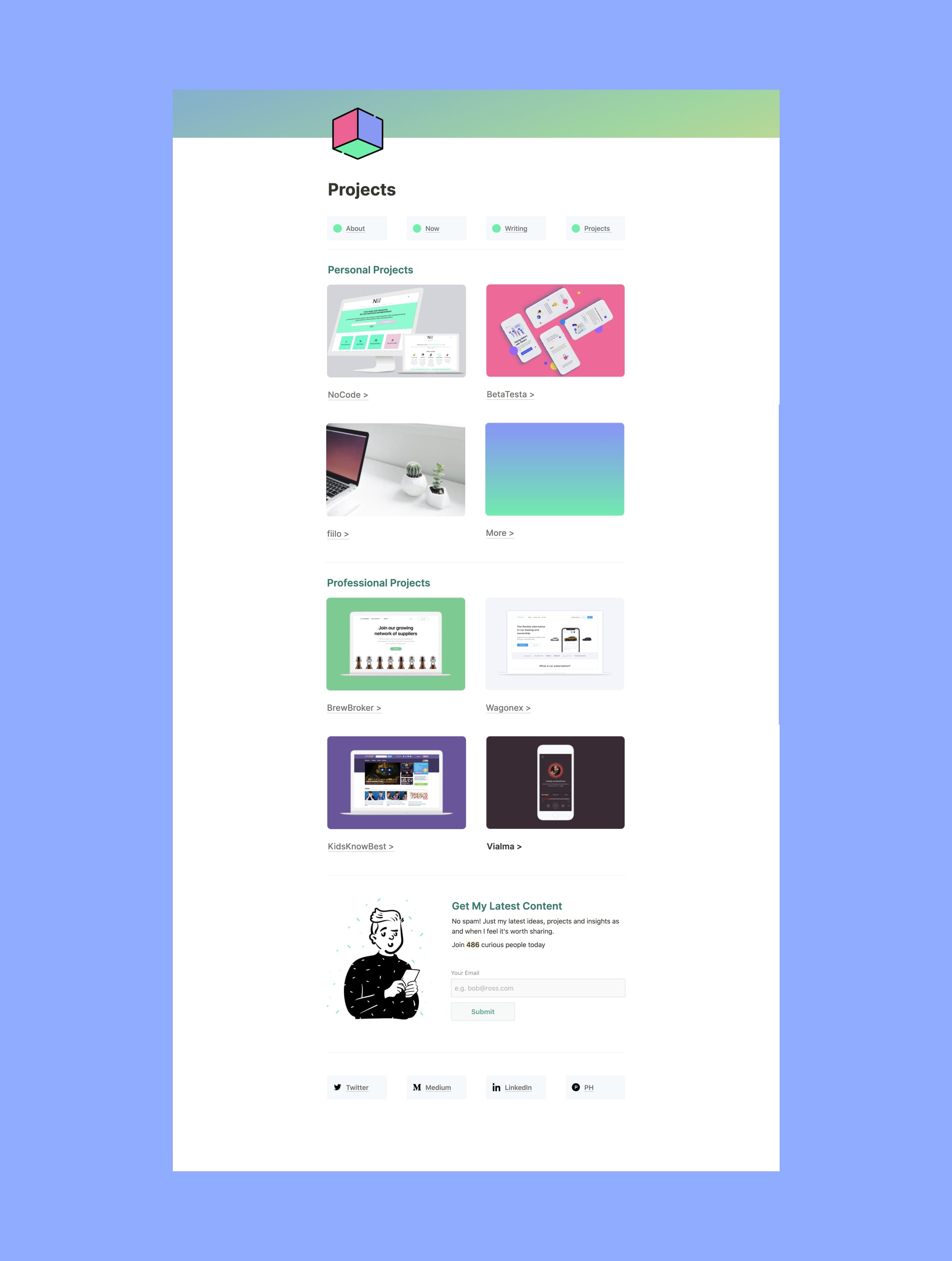 Notion Personal Site Projects Template