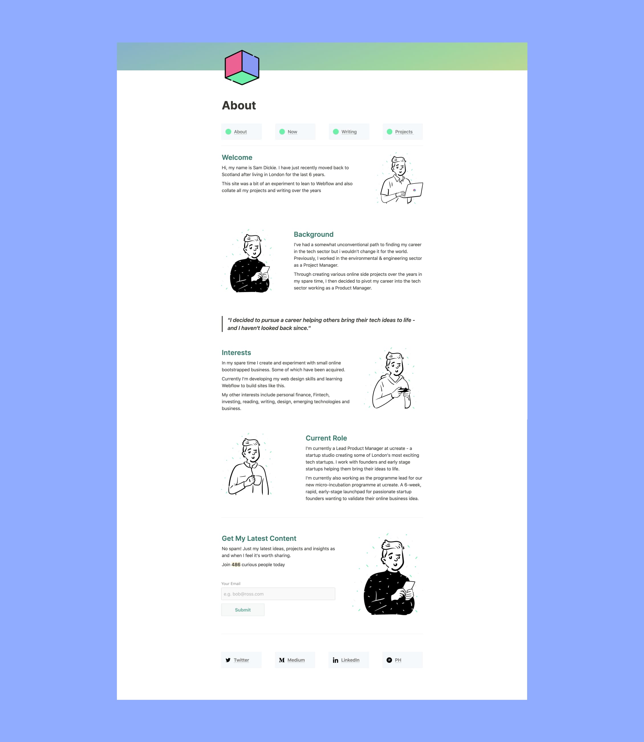 Notion Personal Site About Page Template