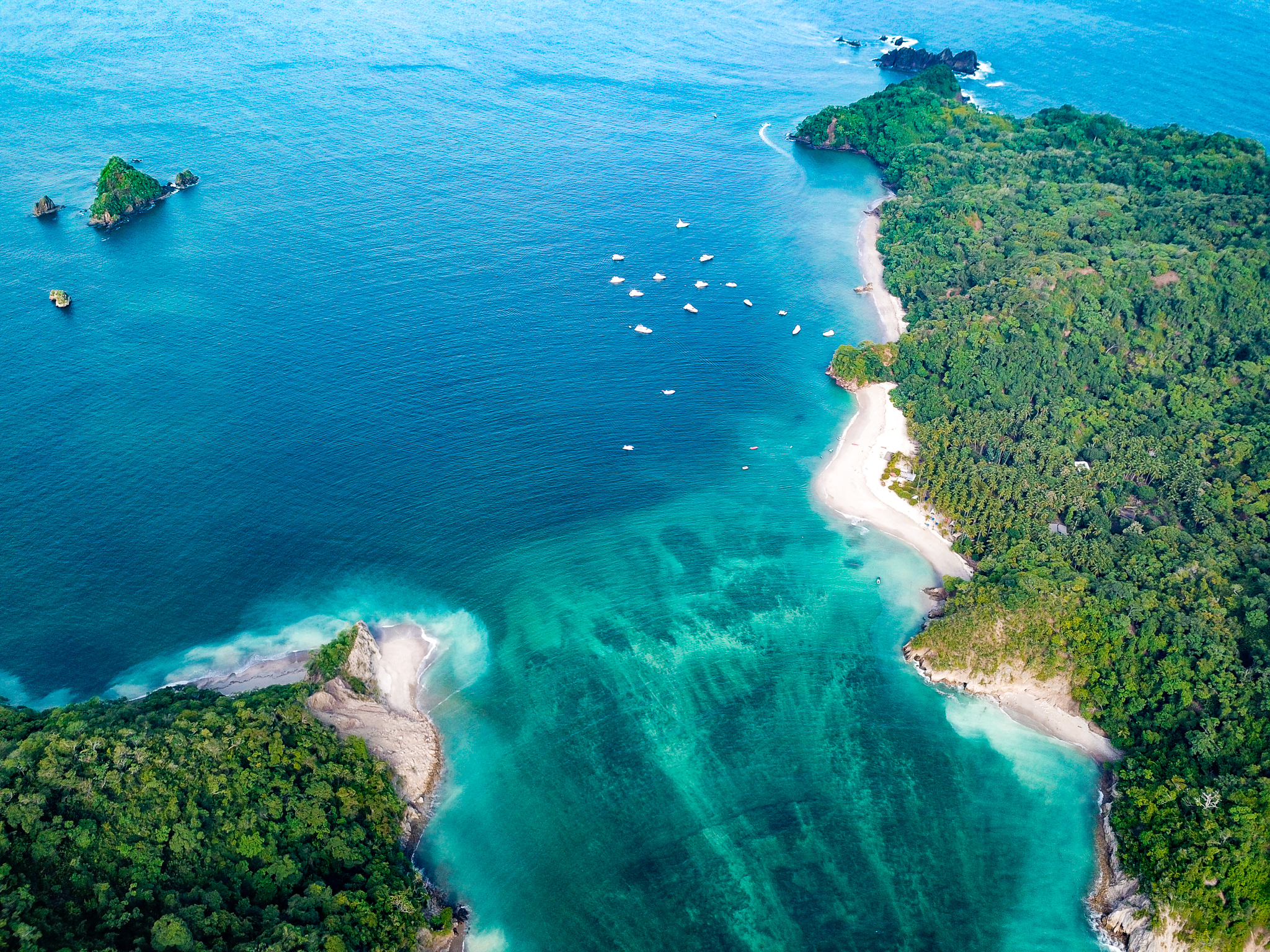 Tortuga island from drone