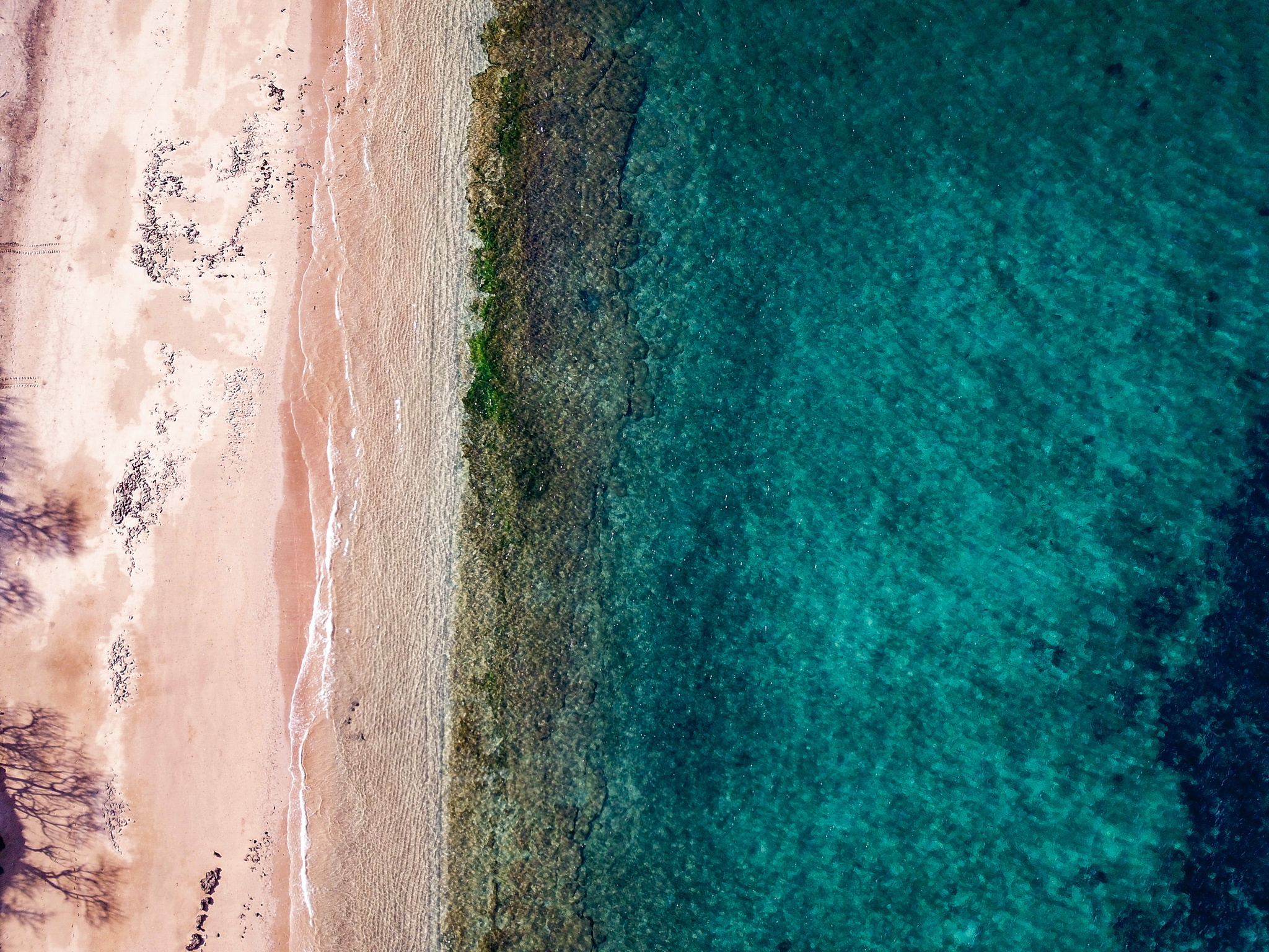 Bat Islands sea sand texture drone
